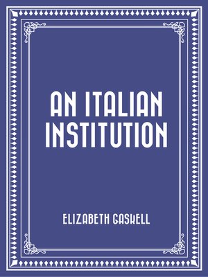 cover image of An Italian Institution
